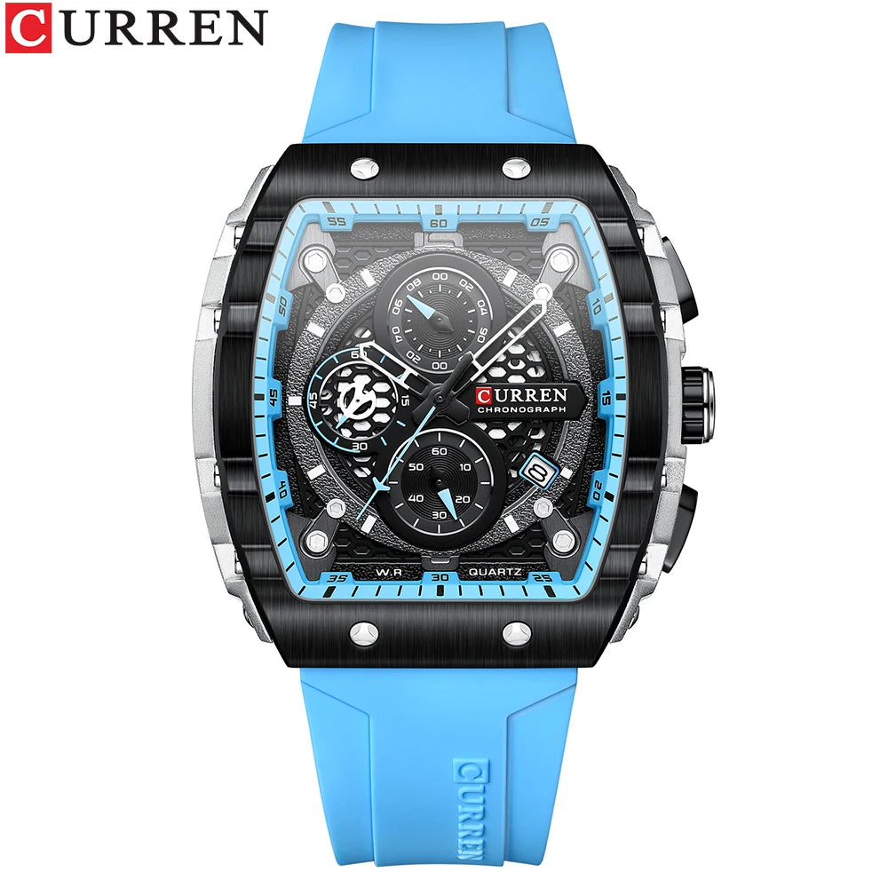 CURREN Square Chronograph Men’s Watch