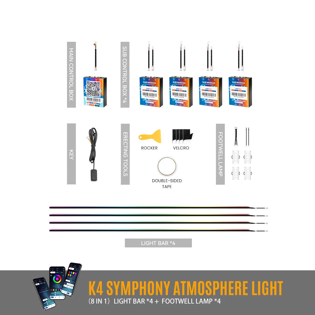 K4 RGB Car Light Kit