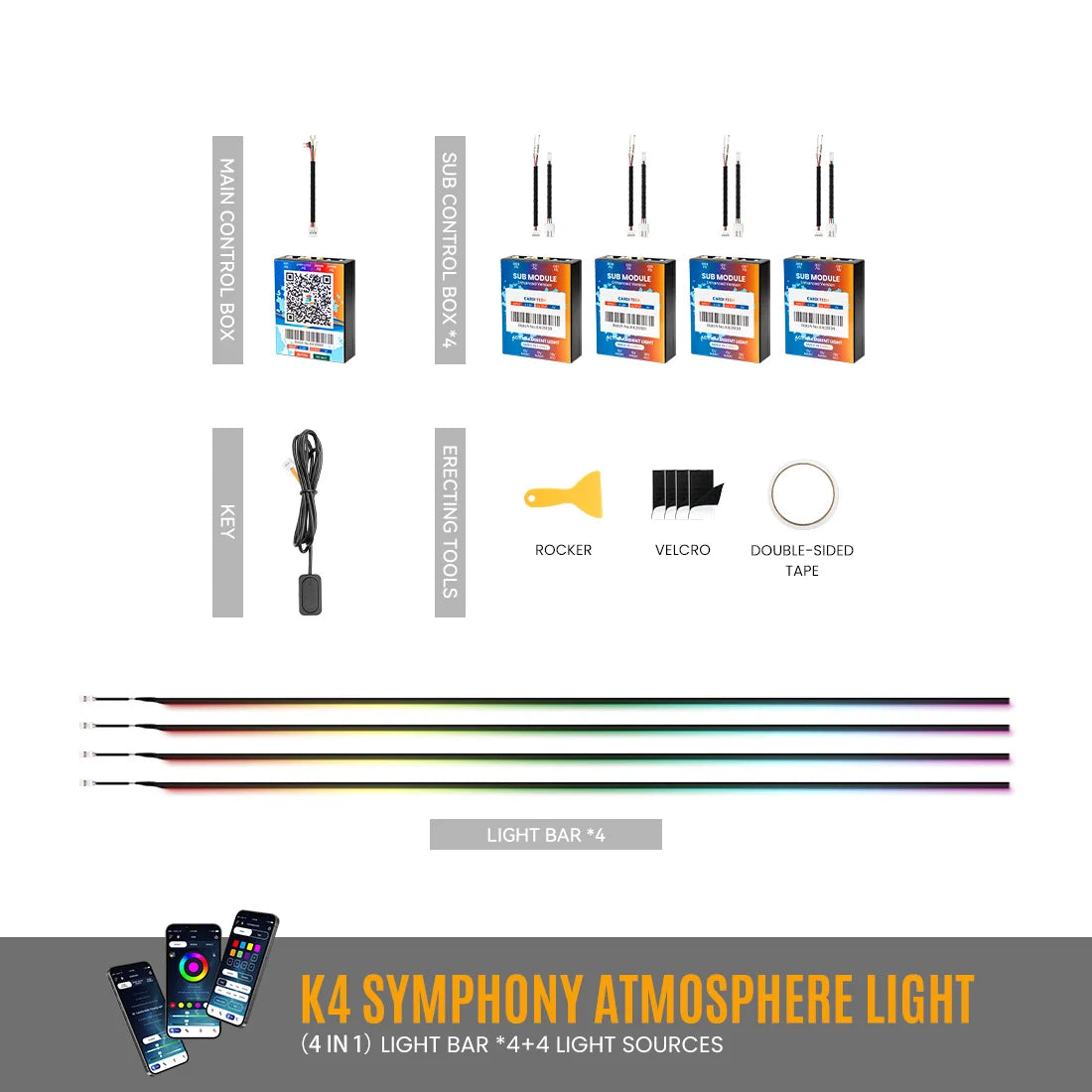 K4 RGB Car Light Kit