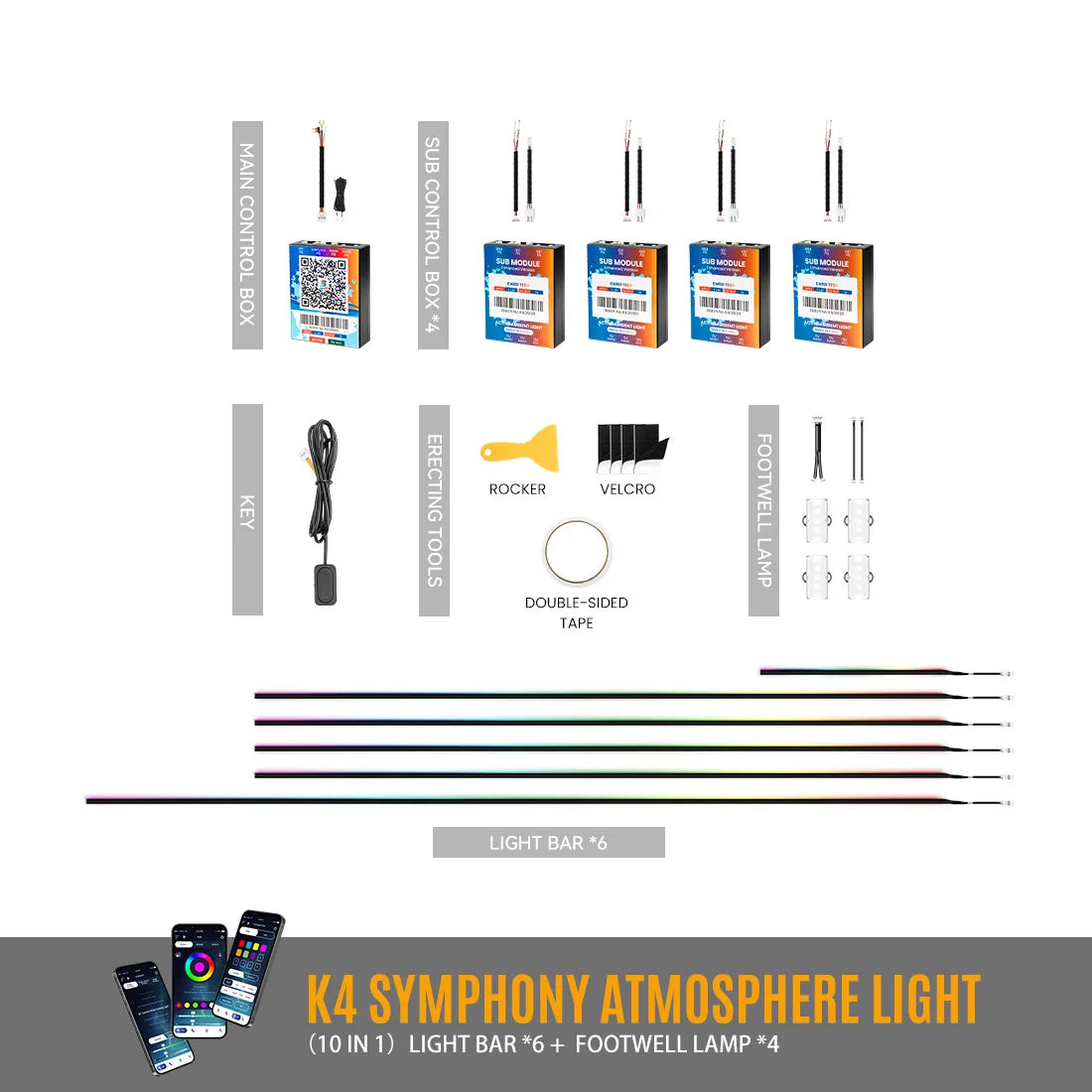 K4 RGB Car Light Kit
