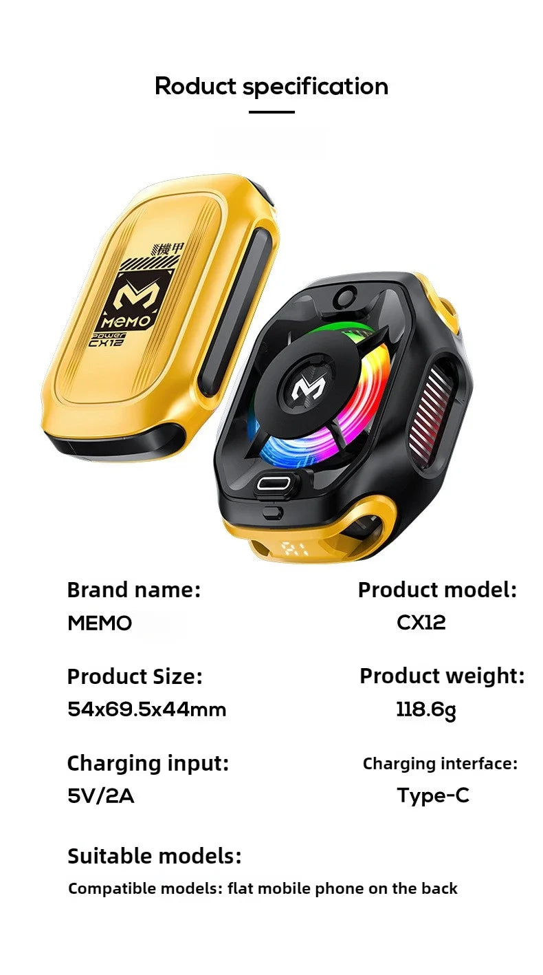 MEMO CX12 Phone Gaming Cooler