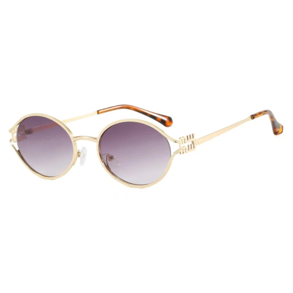 Classic Oval Metal Sunglasses