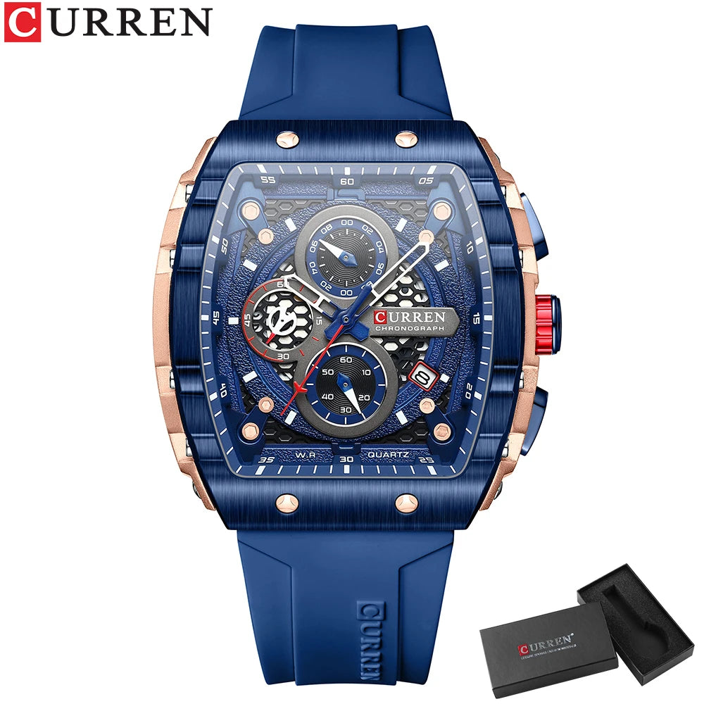 CURREN Square Chronograph Men’s Watch