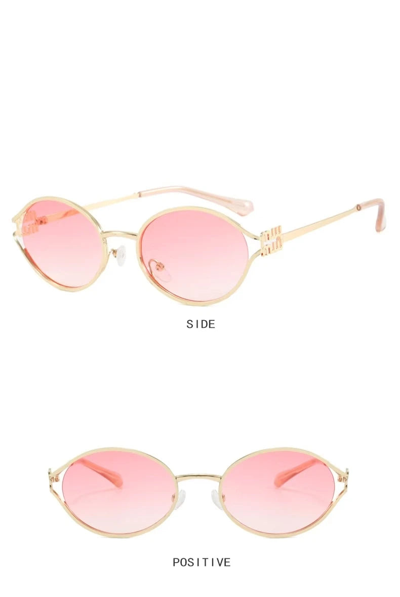 Classic Oval Metal Sunglasses