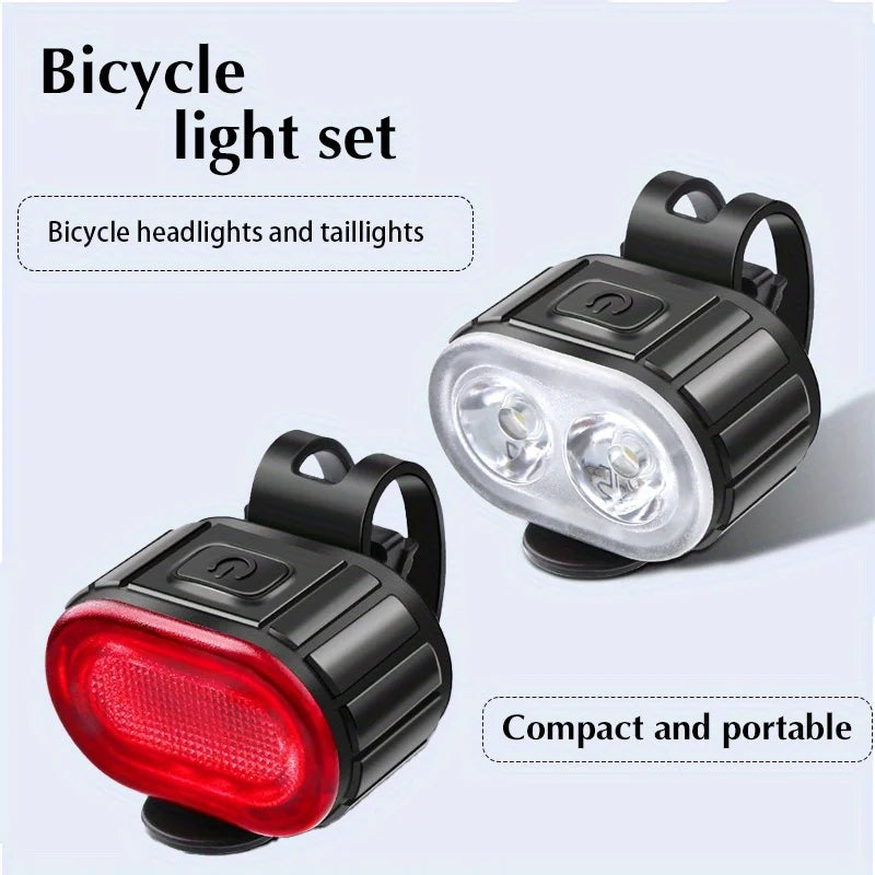 USB Bike Light Set-Rechargeable