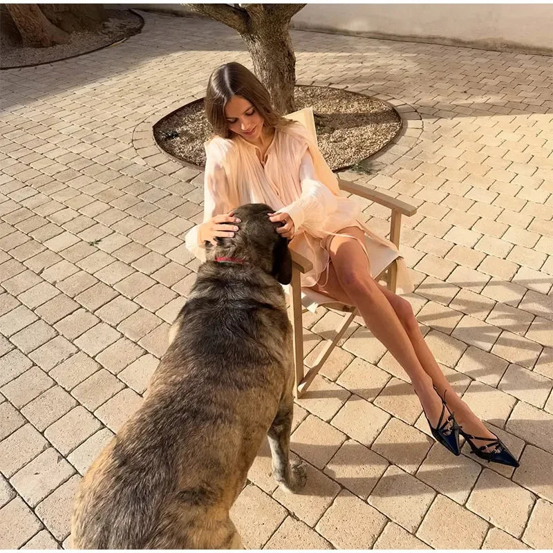 Elegant Woman's Chiffon Halter Mini Dresses