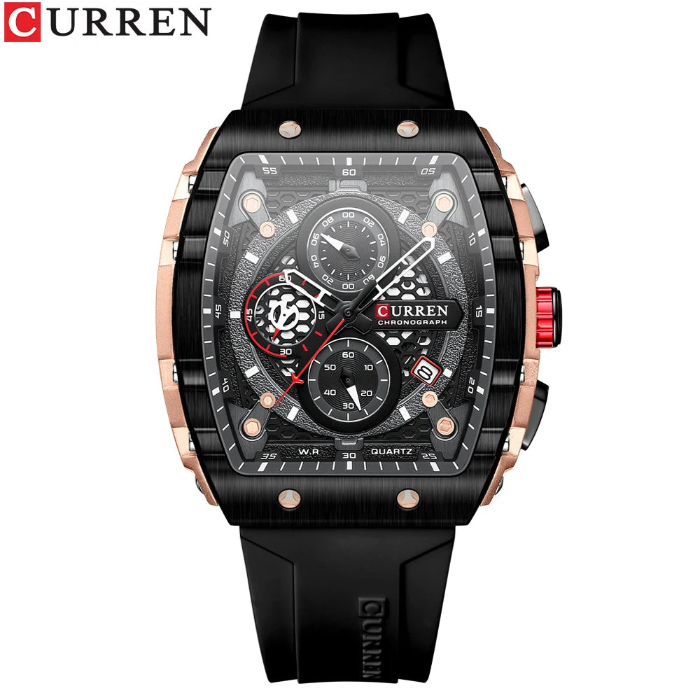 CURREN Square Chronograph Men’s Watch