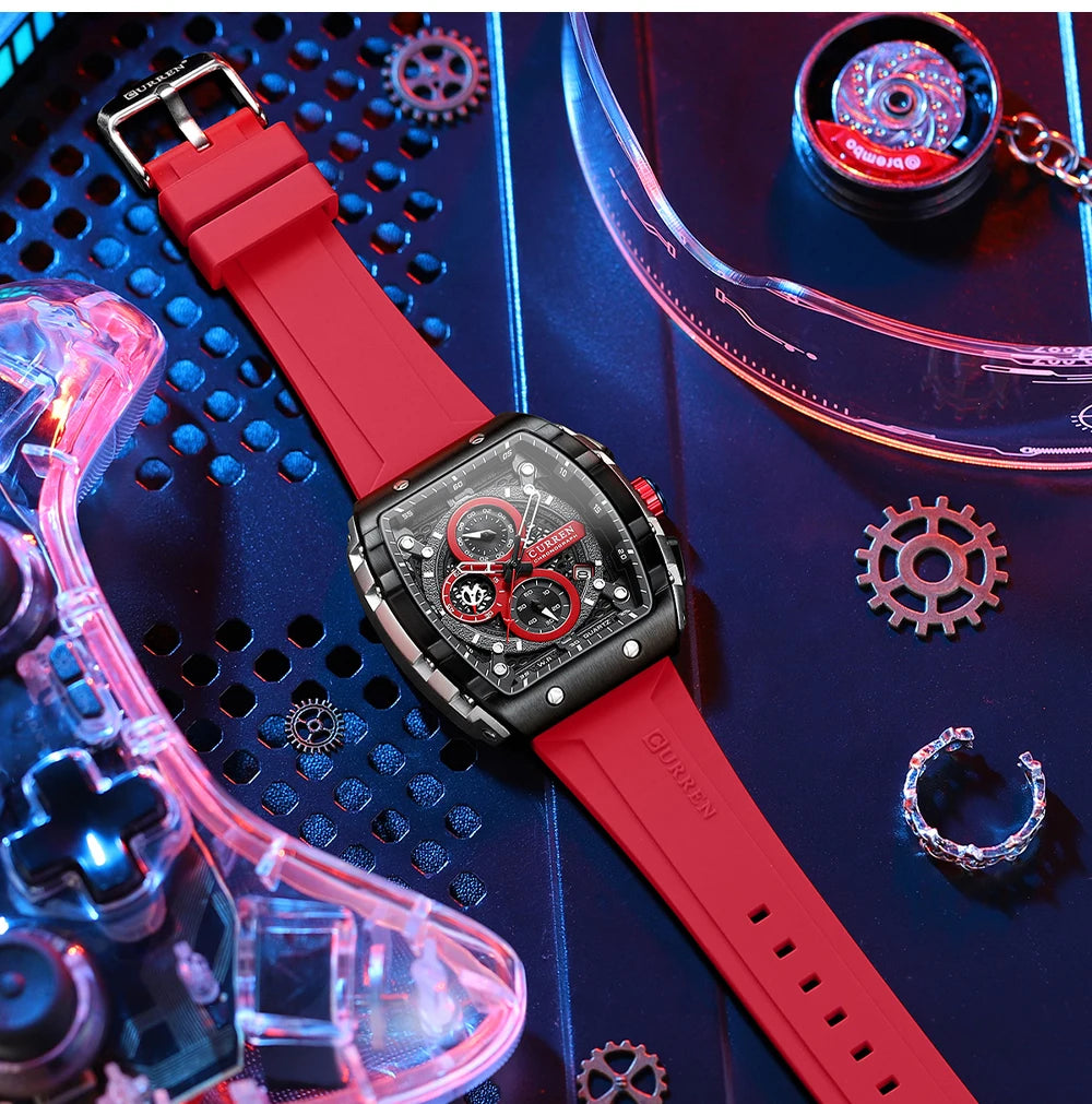 CURREN Square Chronograph Men’s Watch