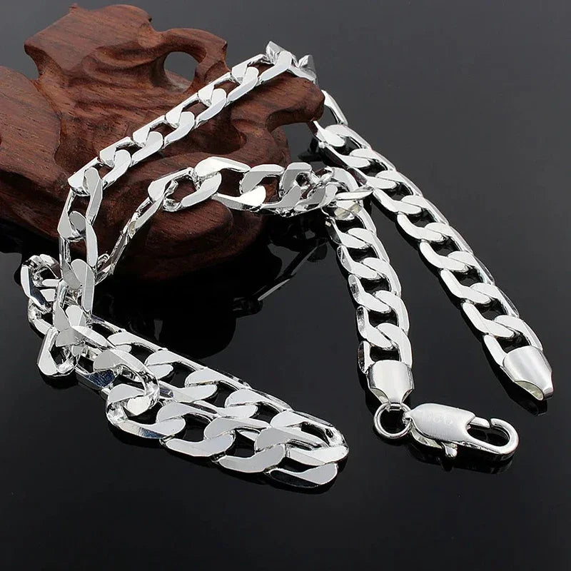 925 Sterling Silver Figaro Chain