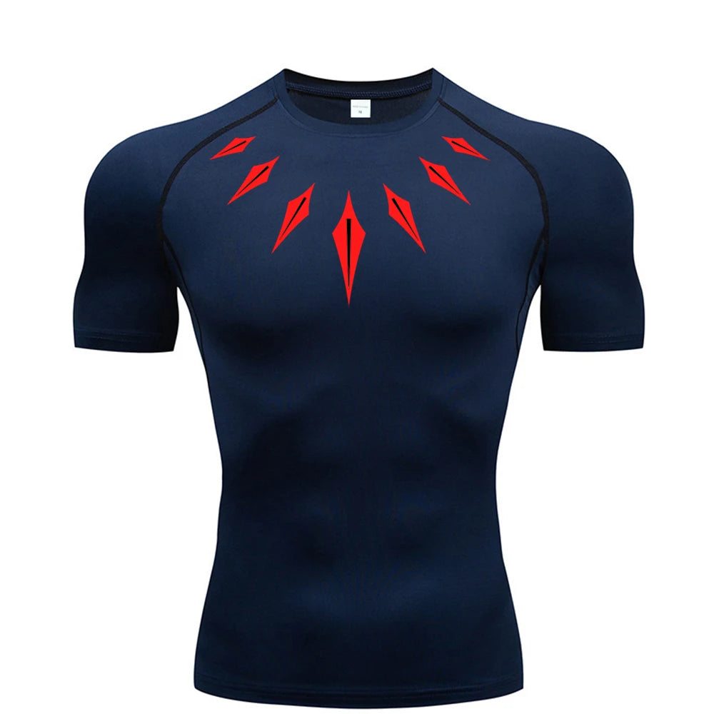 Anime Men's Compression Shirt Fitnes