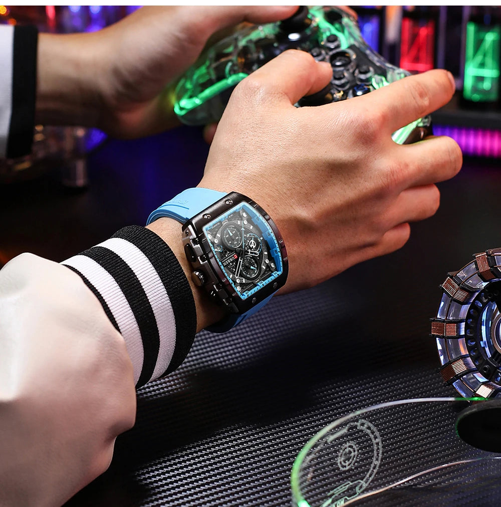 CURREN Square Chronograph Men’s Watch