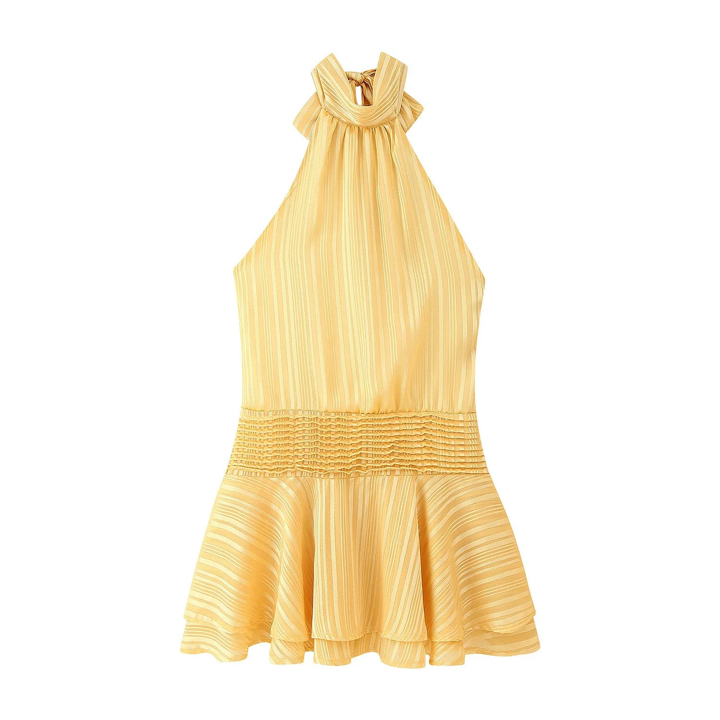 Elegant Woman's Chiffon Halter Mini Dresses