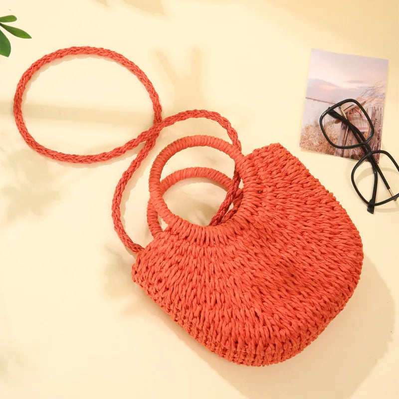 The Riviera Half-Moon Woven Crossbody