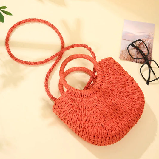The Riviera Half-Moon Woven Crossbody