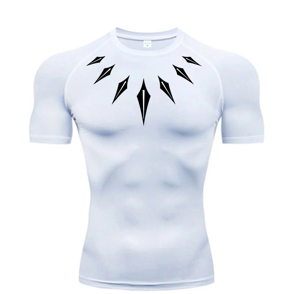 Anime Men's Compression Shirt Fitnes