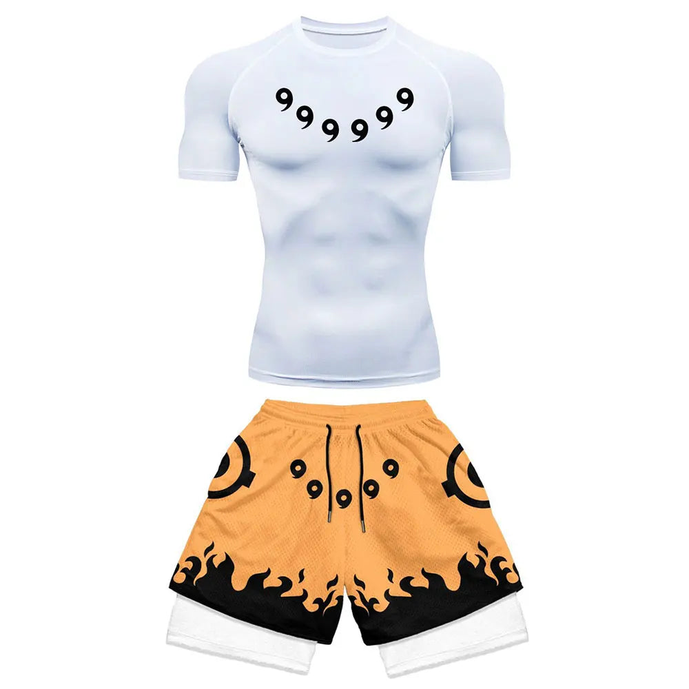 Anime Compression Set-Gym/Summer wear