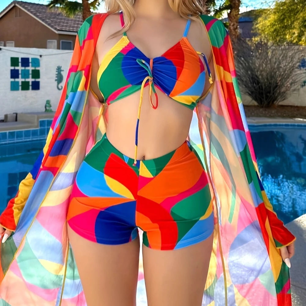 Sunset Prism 3-Piece Bikini Set