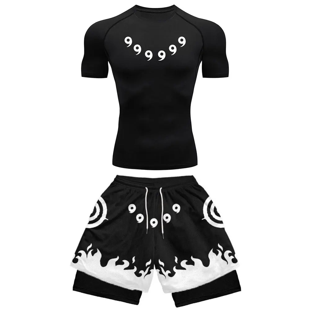 Anime Compression Set-Gym/Summer wear