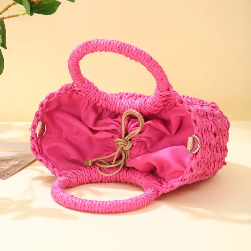 The Riviera Half-Moon Woven Crossbody