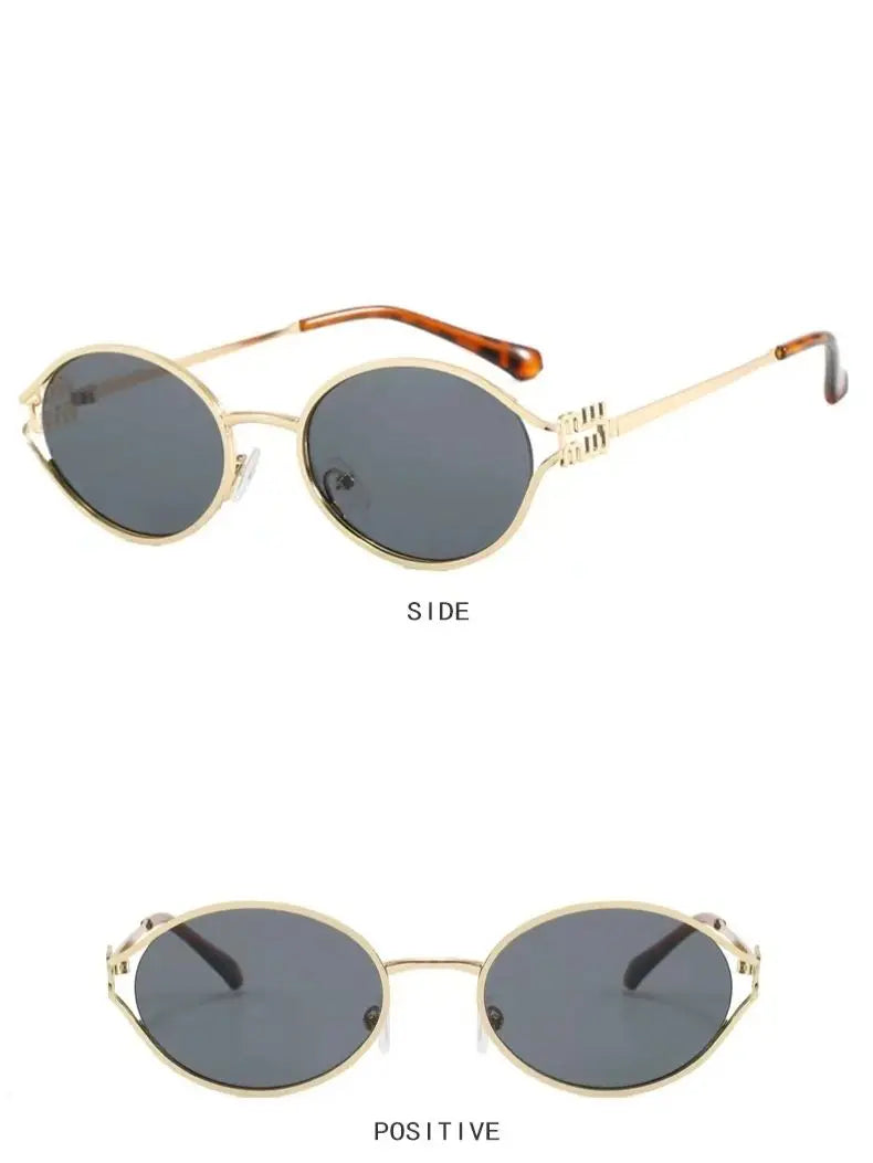 Classic Oval Metal Sunglasses