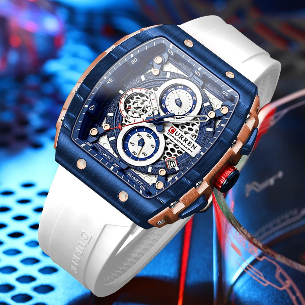 CURREN Square Chronograph Men’s Watch