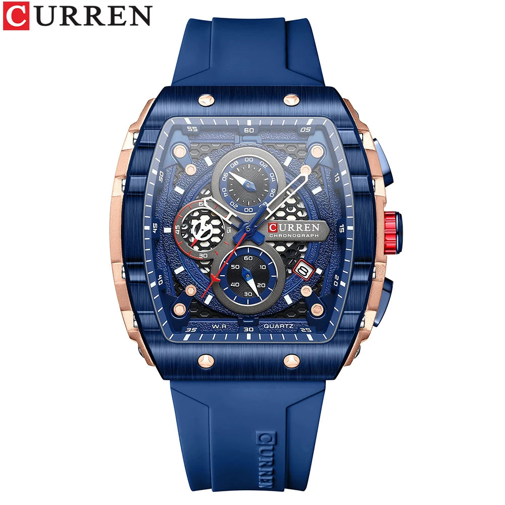 CURREN Square Chronograph Men’s Watch