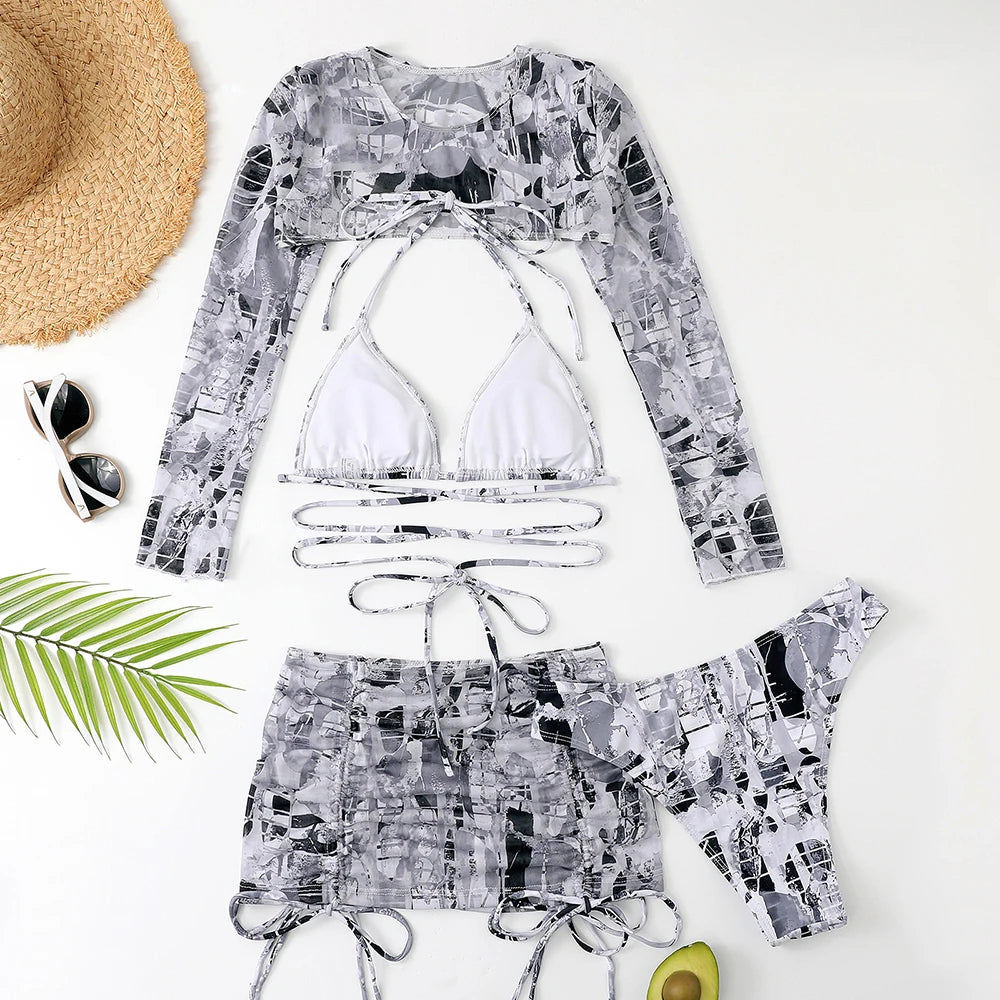 Island Escape 4-teiliges Bikini-Set