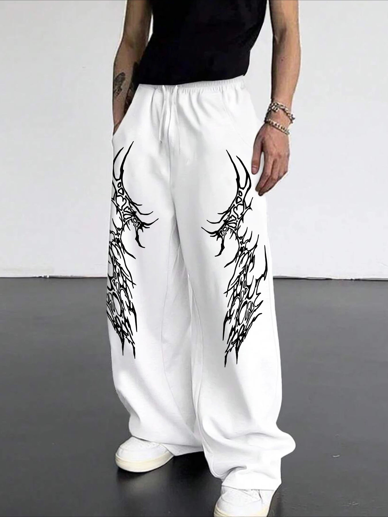 Dark Retro Striped Gothic Pants