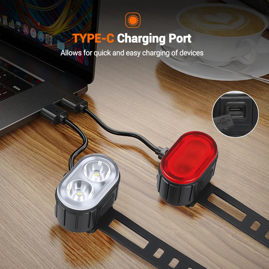 USB Bike Light Set-Rechargeable