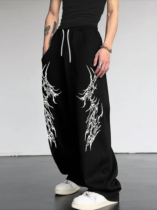 Dark Retro Striped Gothic Pants