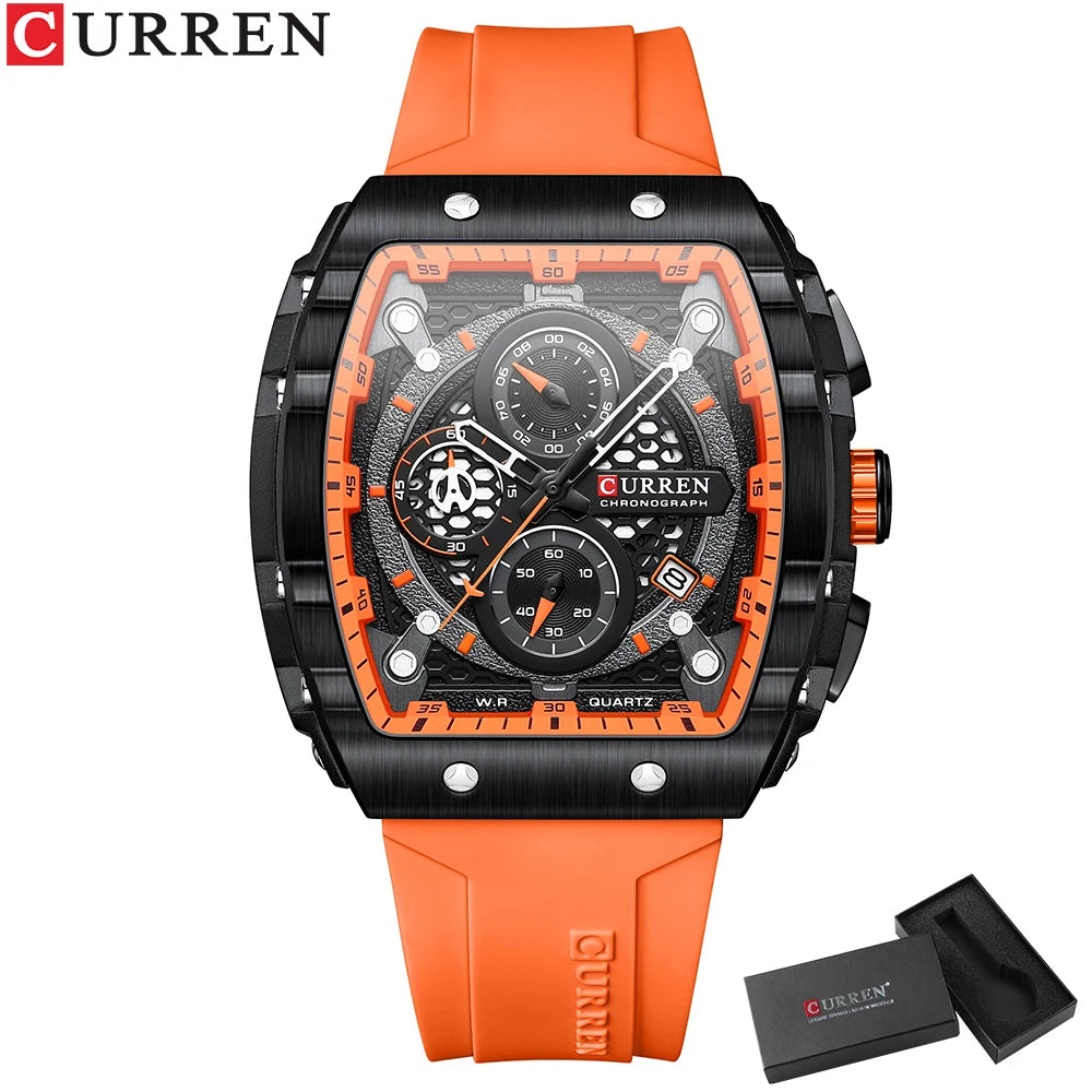 CURREN Square Chronograph Men’s Watch