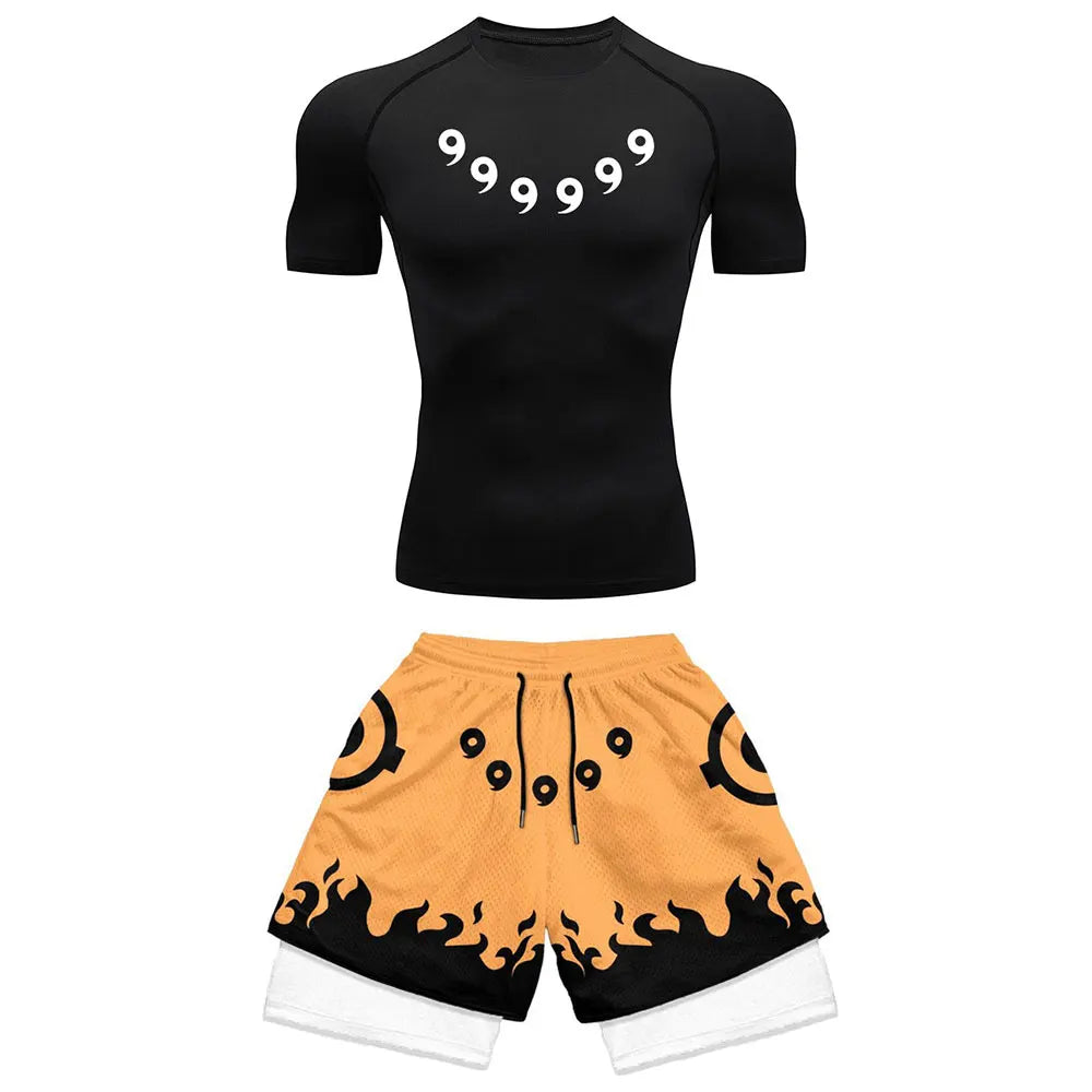 Anime Compression Set-Gym/Summer wear