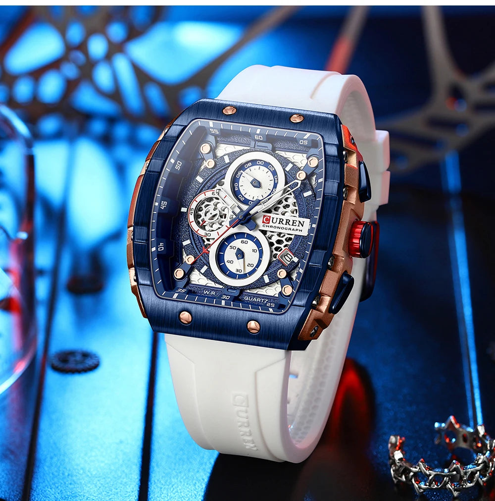 CURREN Square Chronograph Men’s Watch
