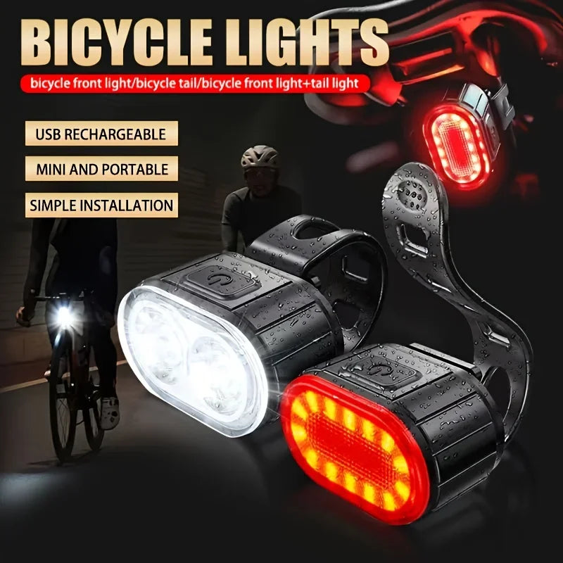 USB Bike Light Set-Rechargeable