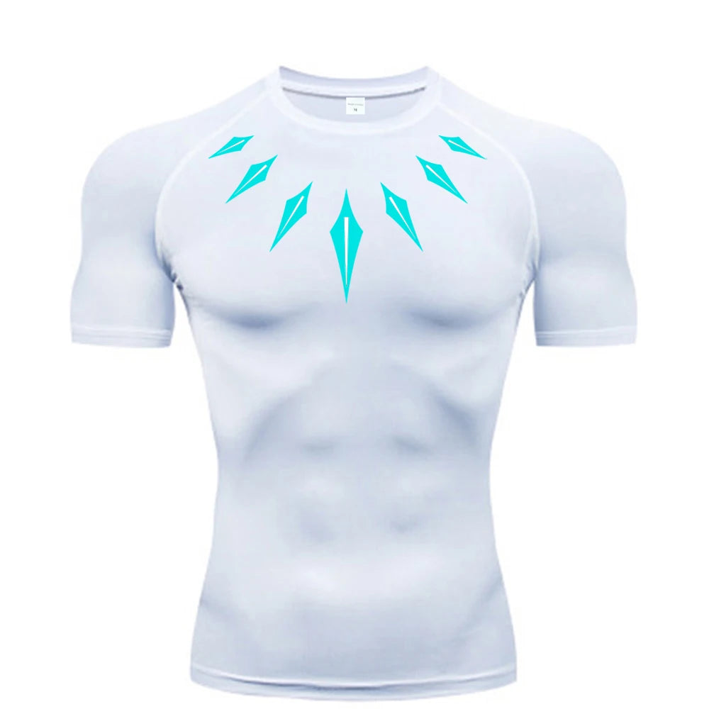 Anime Men's Compression Shirt Fitnes