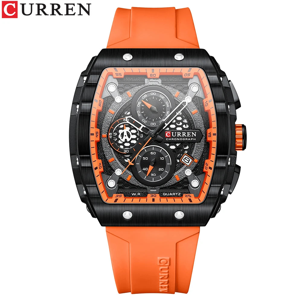 CURREN Square Chronograph Men’s Watch