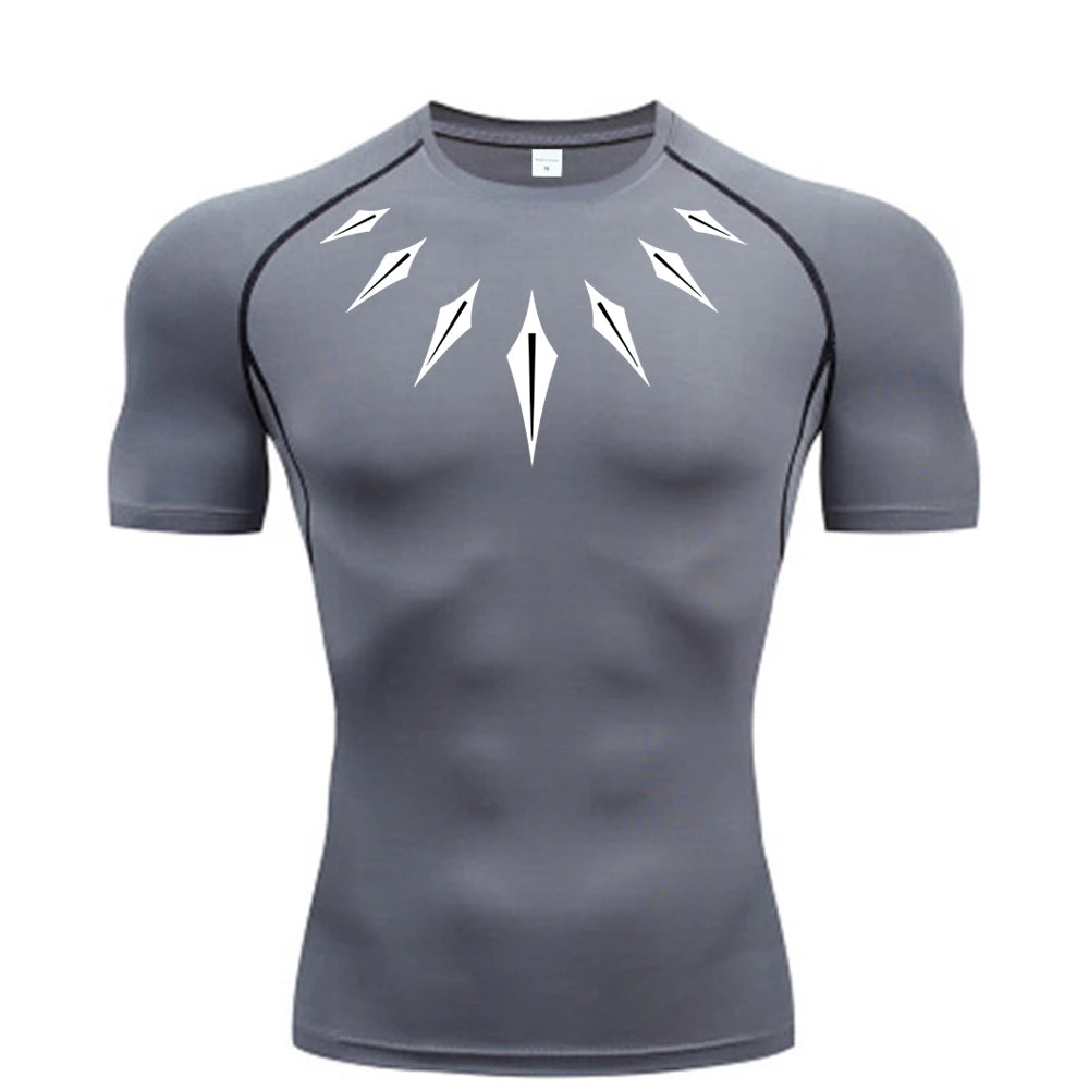 Anime Men's Compression Shirt Fitnes