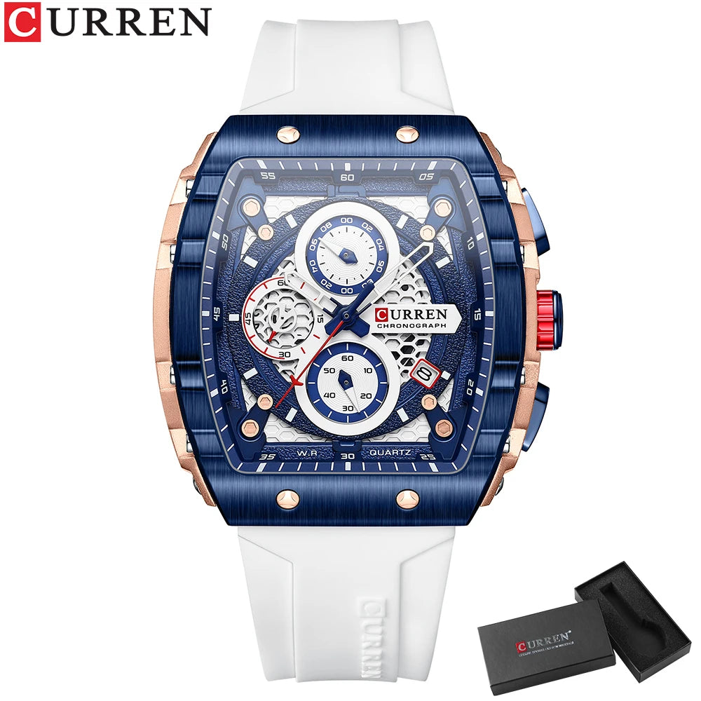 CURREN Square Chronograph Men’s Watch