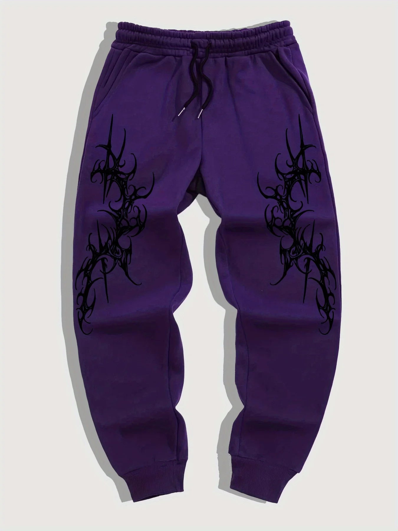 Gothic Print Fleece Joggers