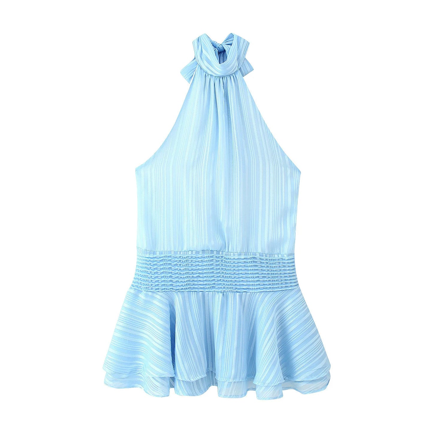 Elegant Woman's Chiffon Halter Mini Dresses