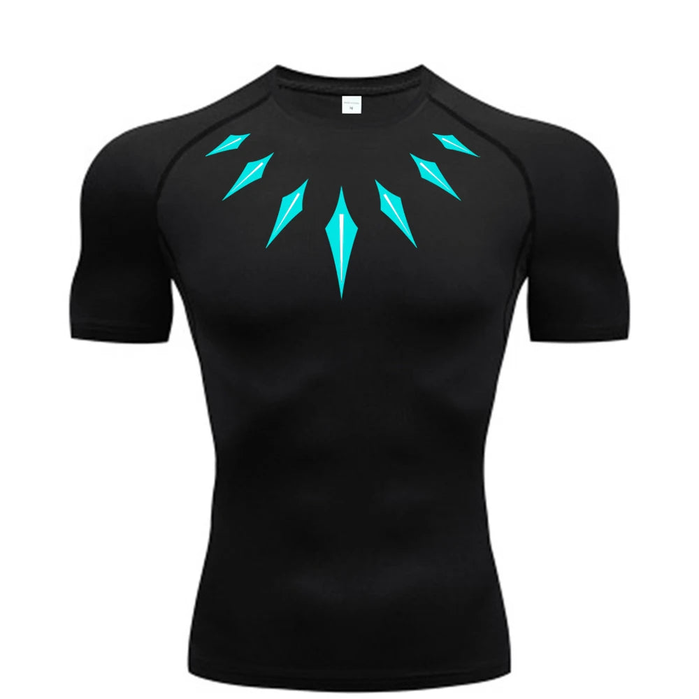 Anime Men's Compression Shirt Fitnes