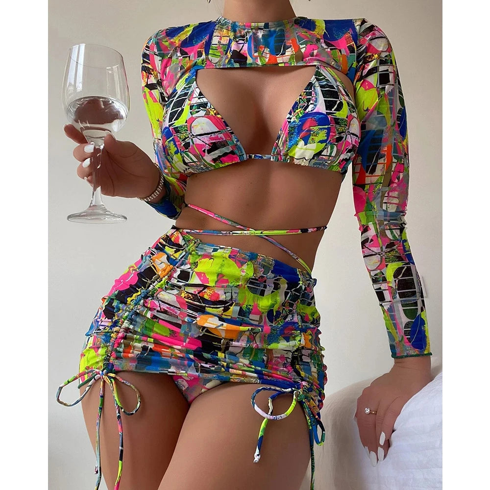 Island Escape 4-teiliges Bikini-Set