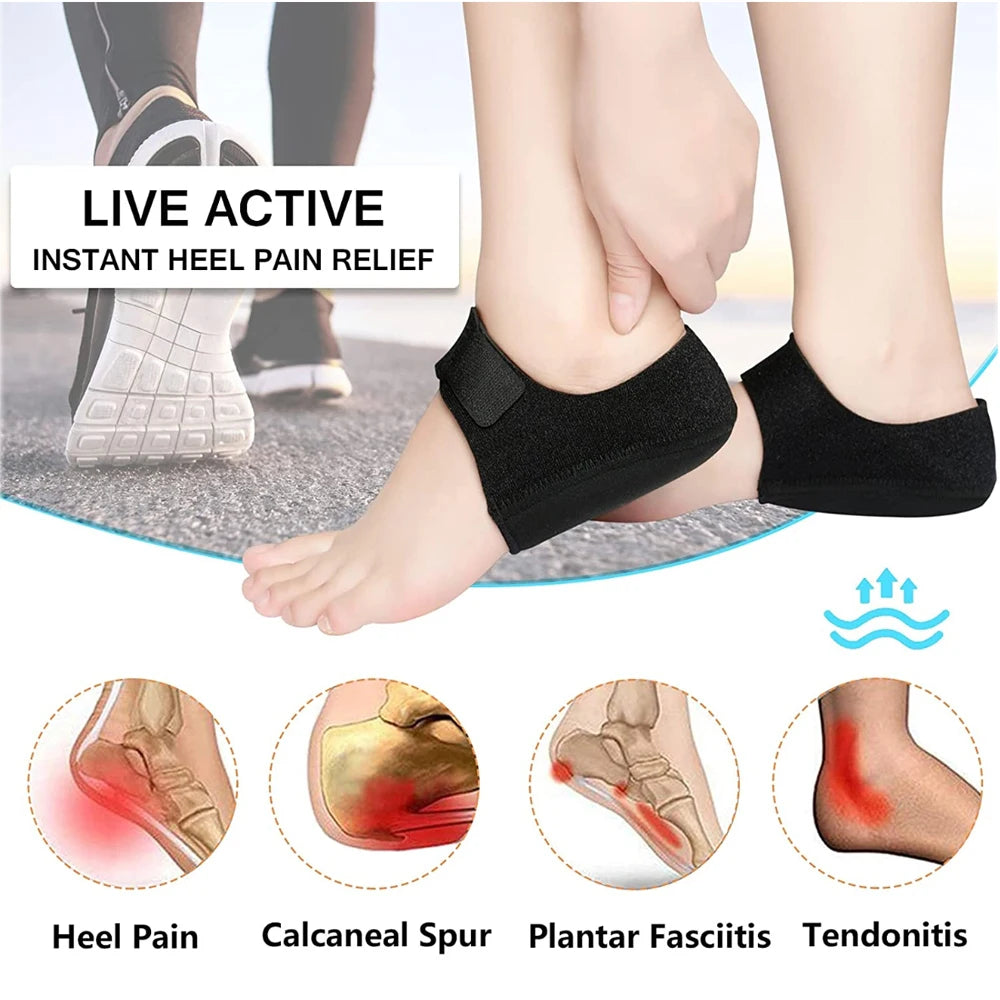Heel Pain Relief Support Sleeves – Plantar Fasciitis & Heel Spur Comfort