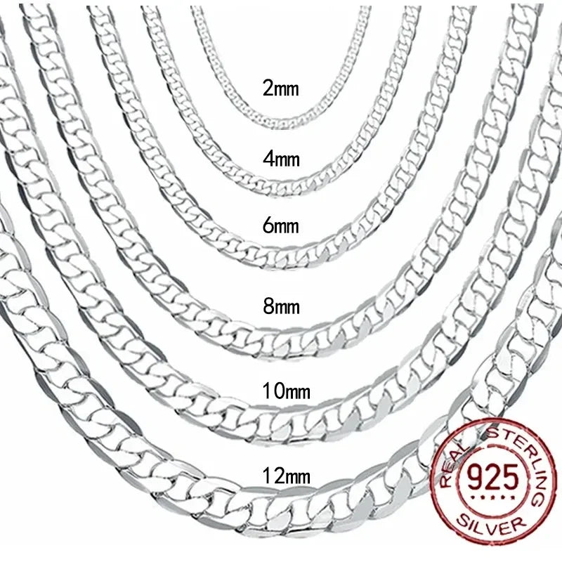 925 Sterling Silver Cuban Chain
