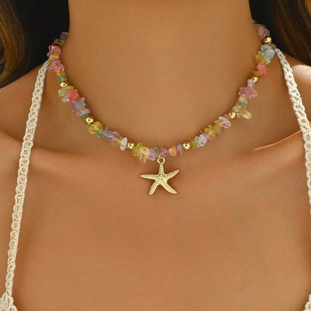 The Turquoise Bohemian Shell Pendant Necklace