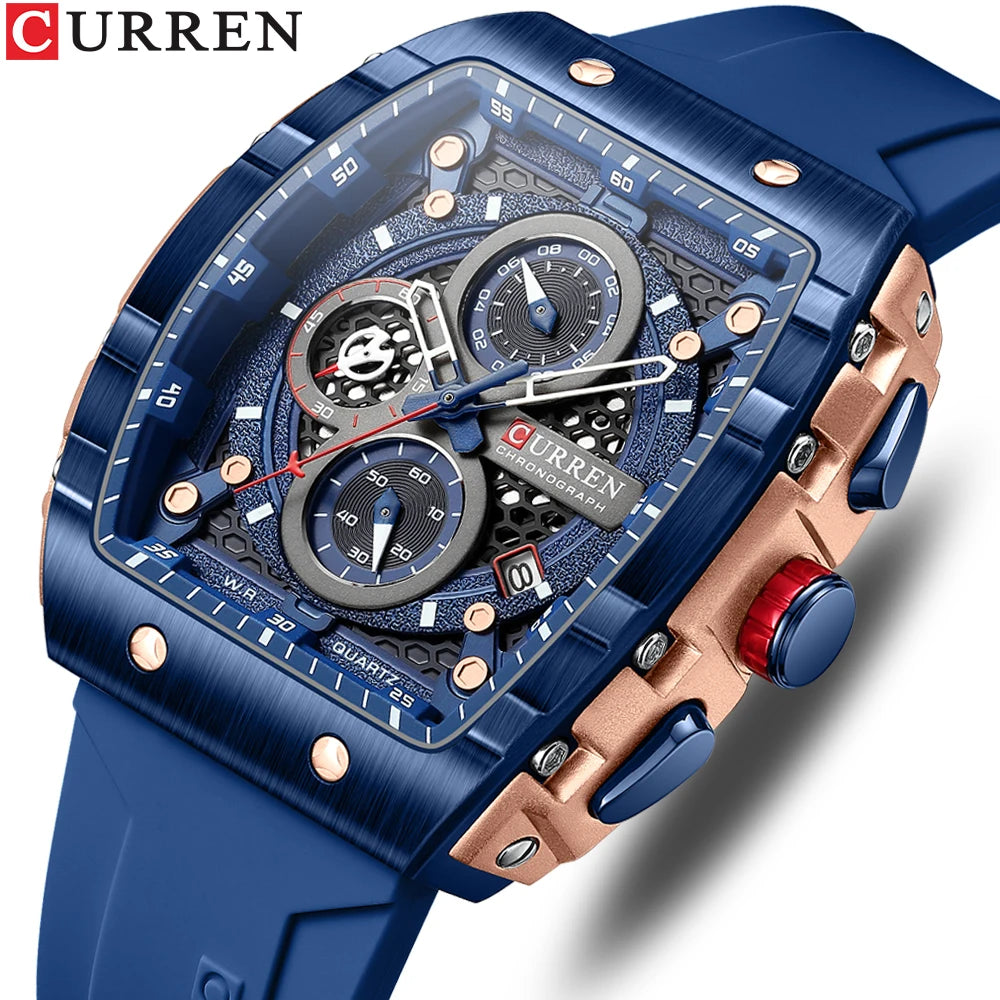 CURREN Square Chronograph Men’s Watch