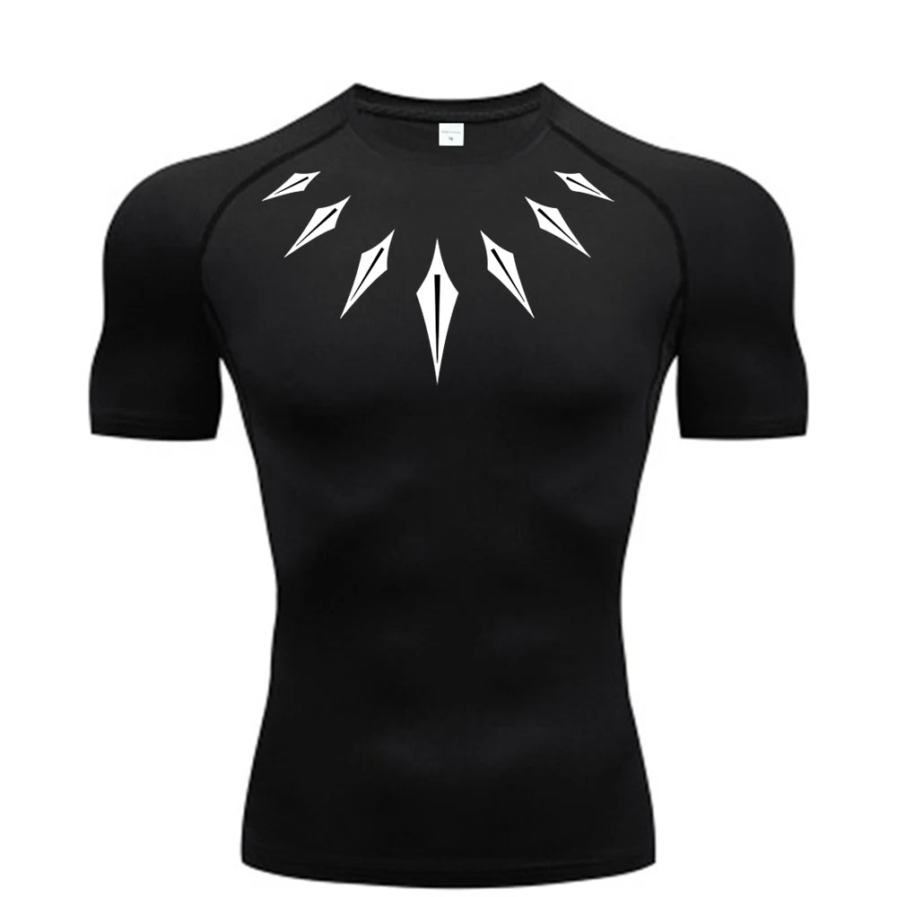 Anime Men's Compression Shirt Fitnes