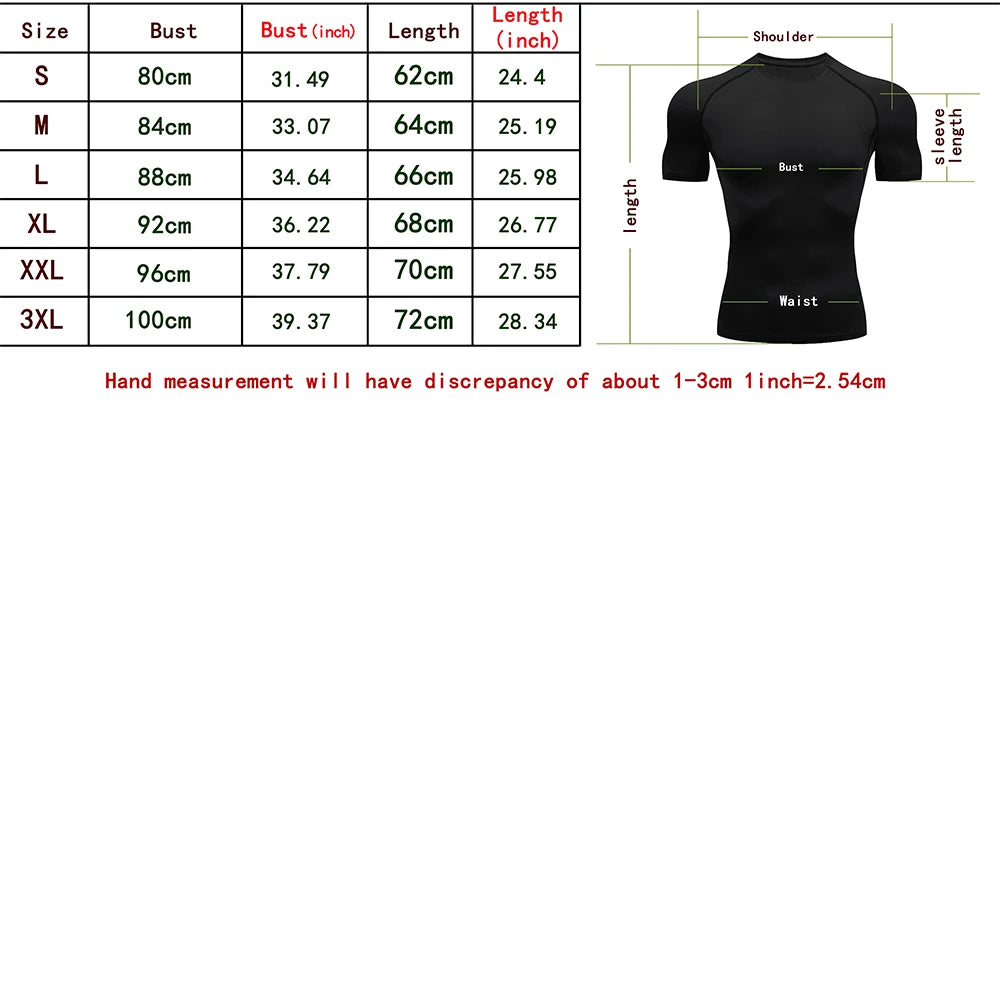 Anime Men's Compression Shirt Fitnes
