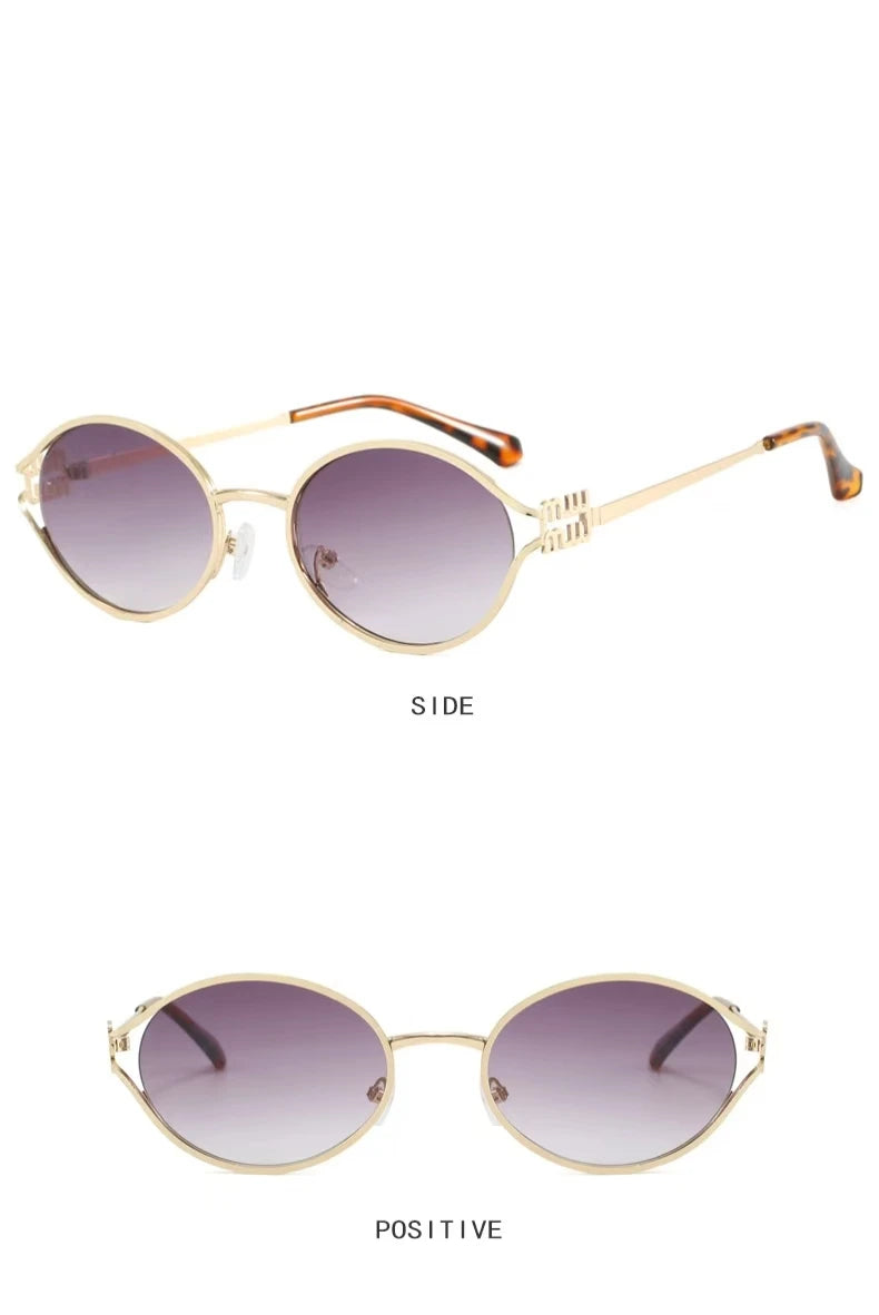 Classic Oval Metal Sunglasses