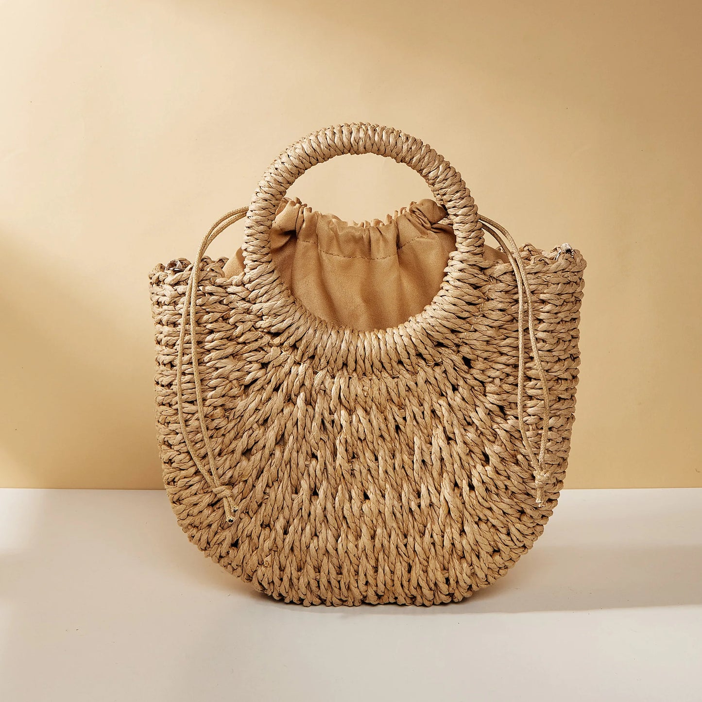 The Riviera Half-Moon Woven Crossbody